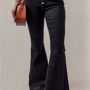 Women's Black Flared Jeans